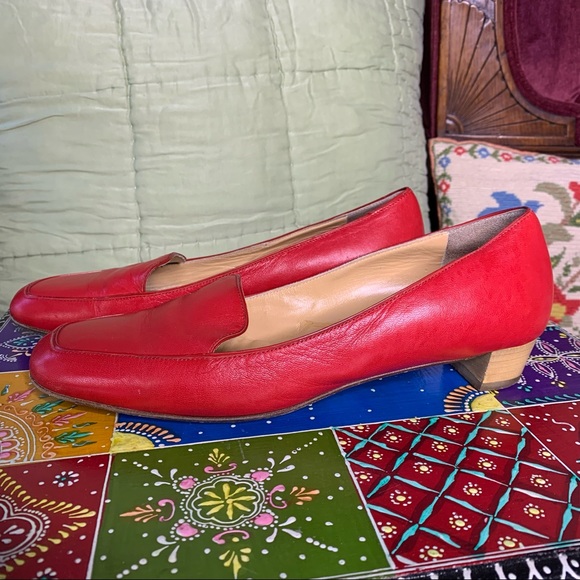 Red Leather Loafers - Picture 2 of 9